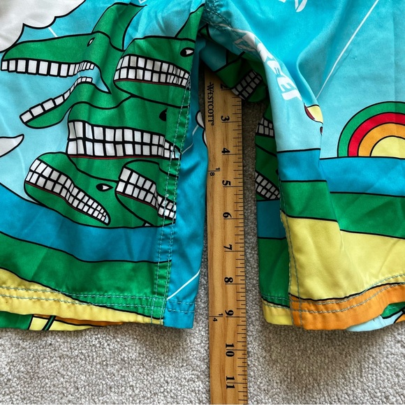 REEF NOVELTY PRINT BOARD SHORTS MENS SIZE 32 FUN ARTSY CARTOON FUNNY BEACH - Picture 6 of 7